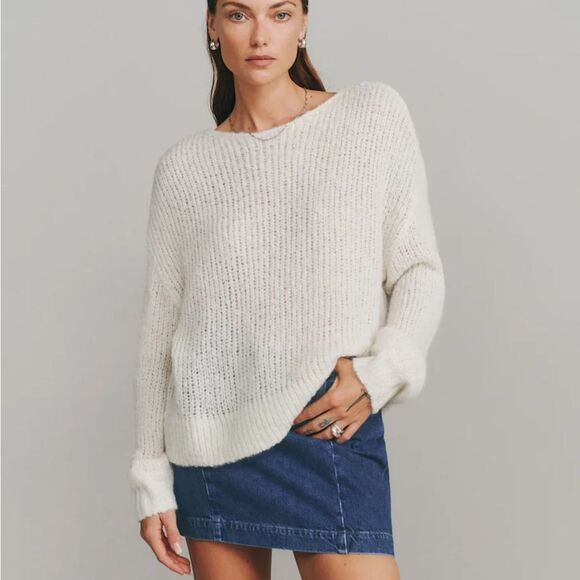 Reformation Kaya Oversized Sweater Alpaca Blend - Picture 2 of 11